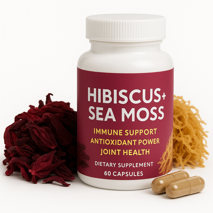 Seamoss x Hibiscus Supplements - 550mg (60 capsules)